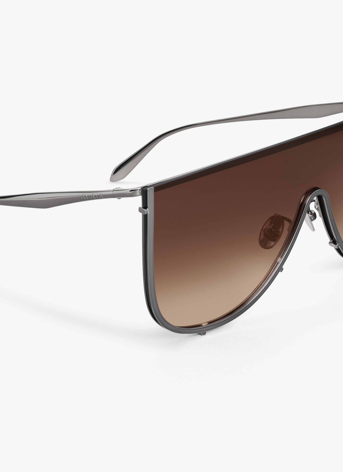 MASK SUNGLASSES IN METAL ALAÏA BROWN/BLACK MASK SUNGLASSES IN METAL